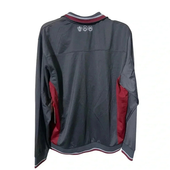 Quiksilver Treat Yourself Jacket Full Zip Gray Red 90's Streetwear Y2K Large SK8 - Picture 3 of 12